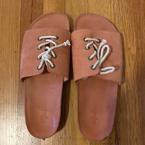 Madewell pink slide sandals
